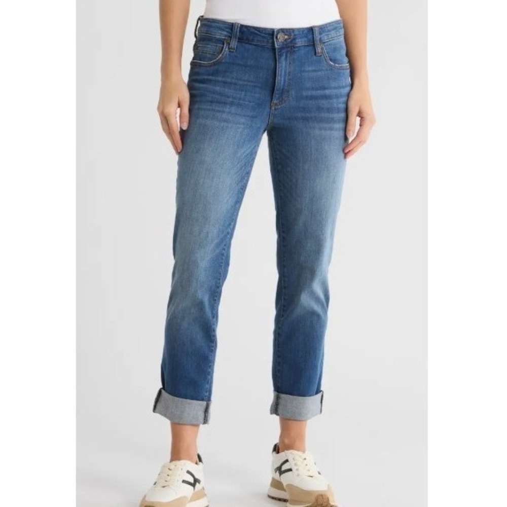 Kut from the Kloth Women's Katy Boyfriend Jeans Medium Wash Size 6 - Picture 4 of 16
